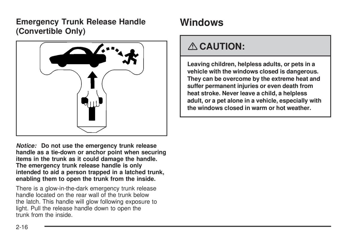 Chevrolet Corvette C5 owners manual / page 80