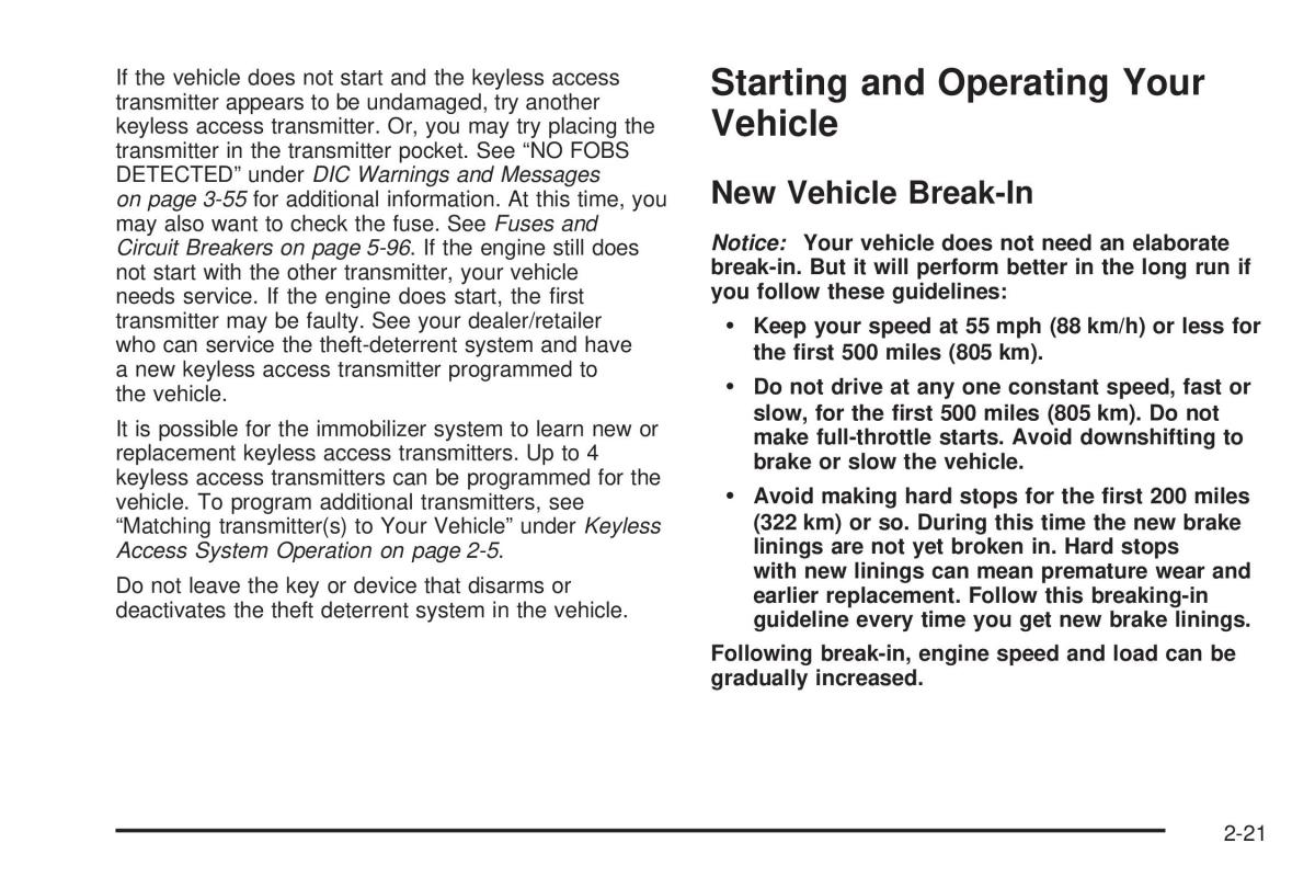 Chevrolet Corvette C5 owners manual / page 85