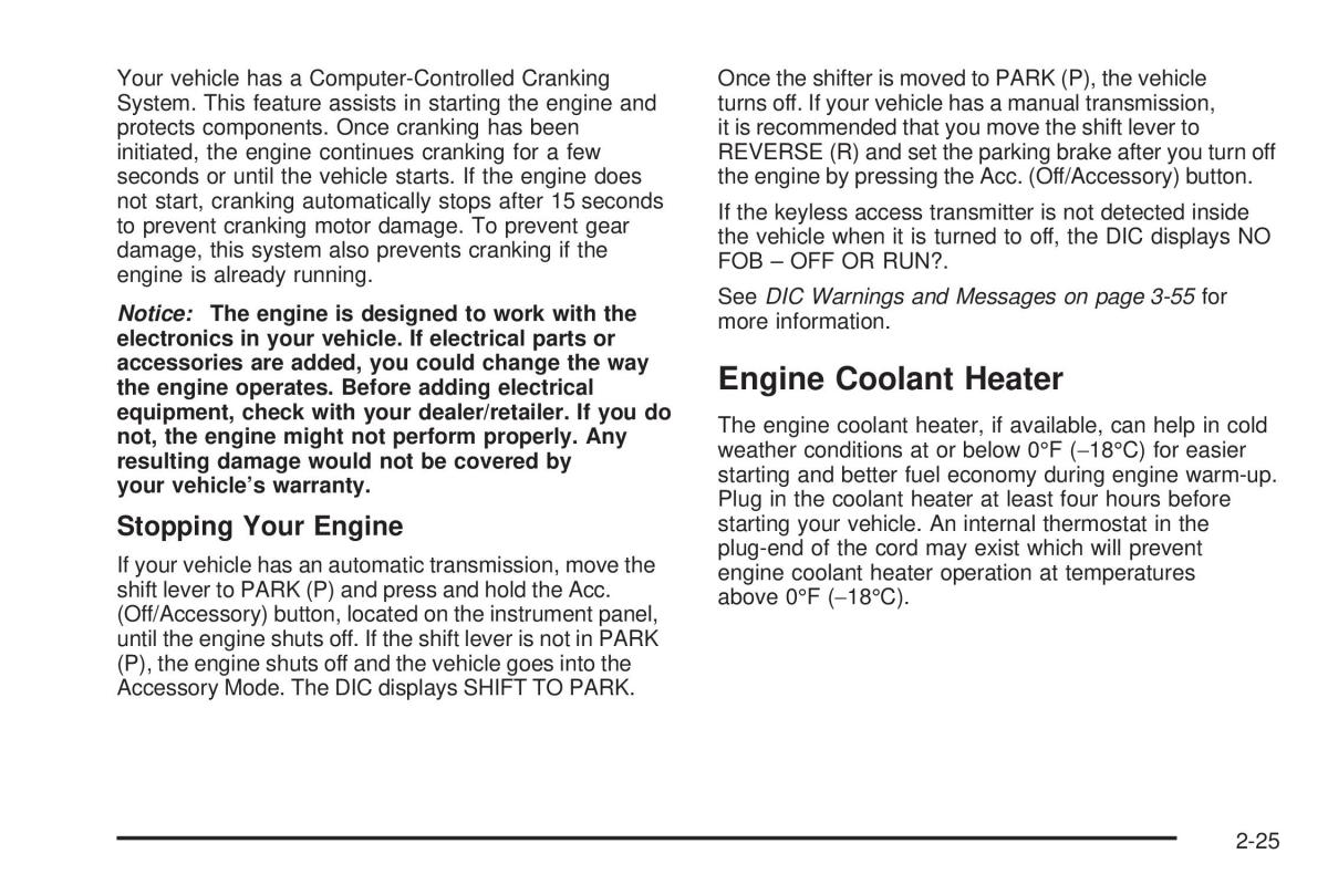 Chevrolet Corvette C5 owners manual / page 89