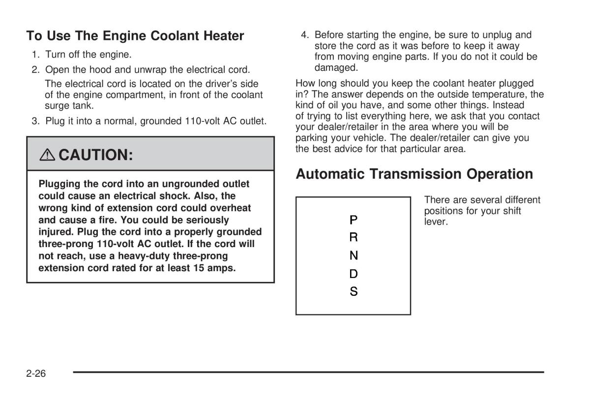 Chevrolet Corvette C5 owners manual / page 90