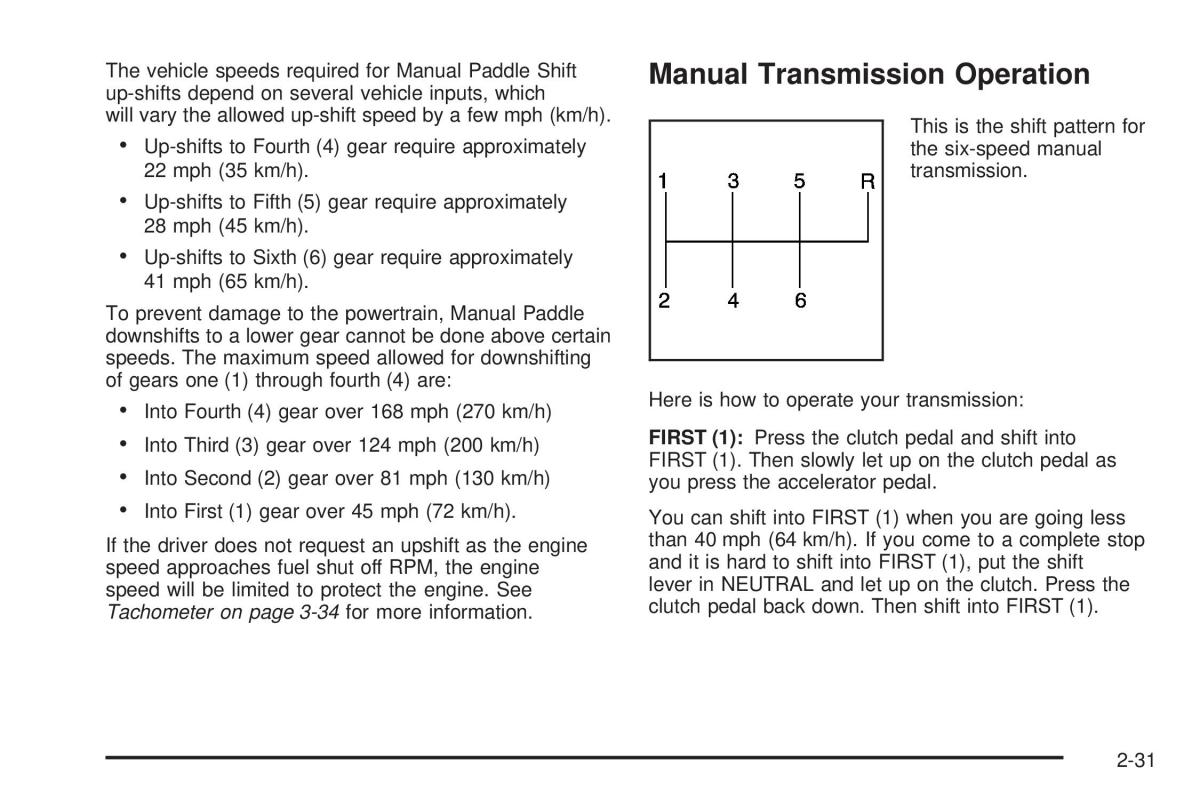 Chevrolet Corvette C5 owners manual / page 95