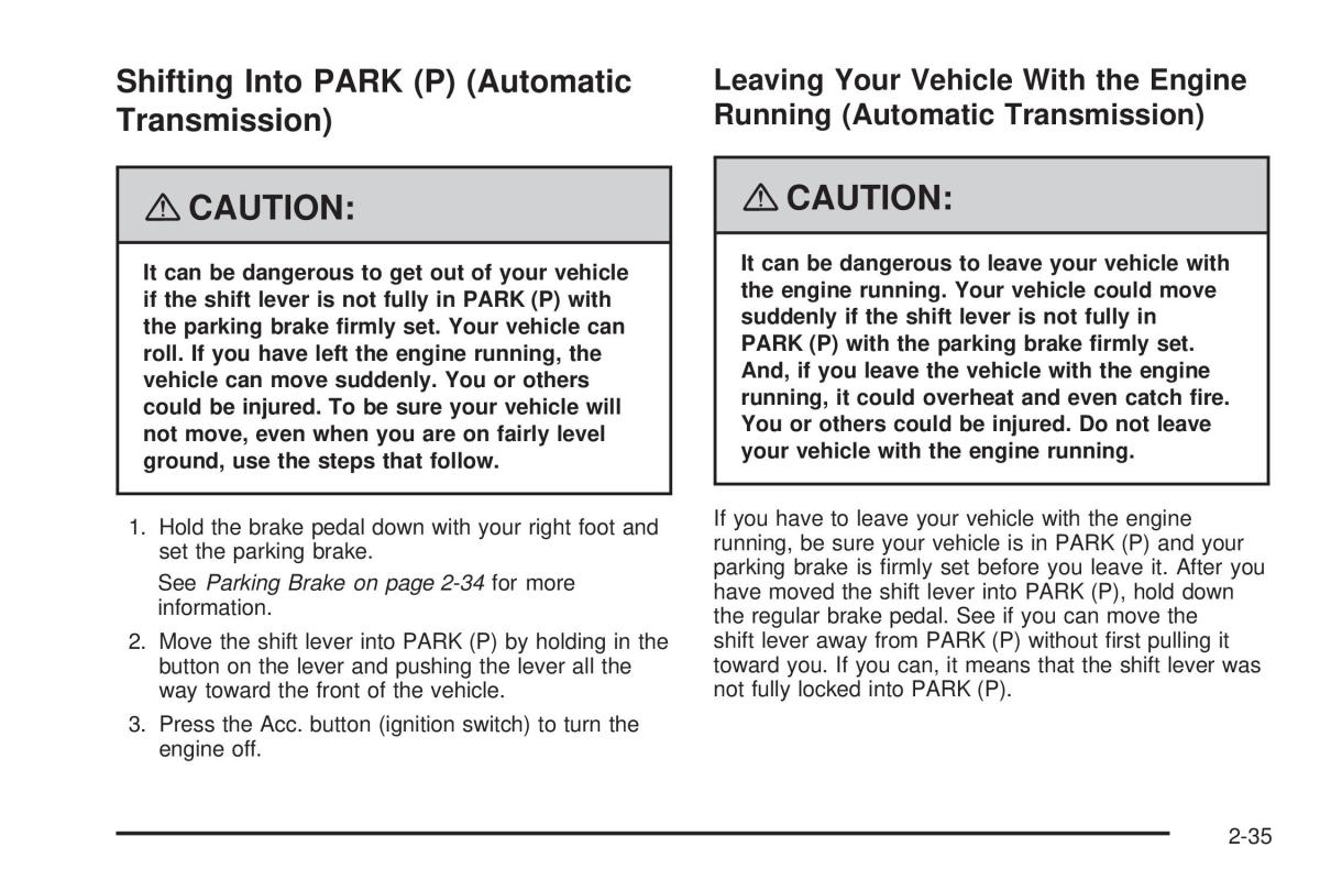 Chevrolet Corvette C5 owners manual / page 99