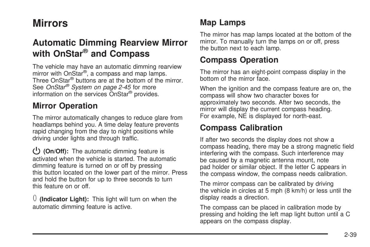 Chevrolet Corvette C5 owners manual / page 103