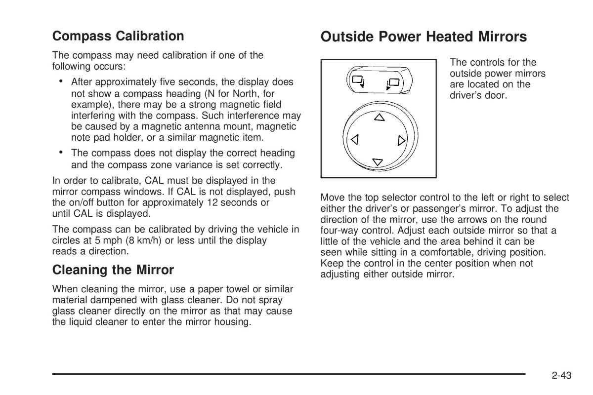 Chevrolet Corvette C5 owners manual / page 107