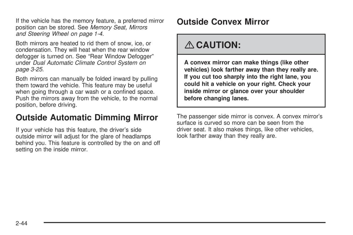 Chevrolet Corvette C5 owners manual / page 108