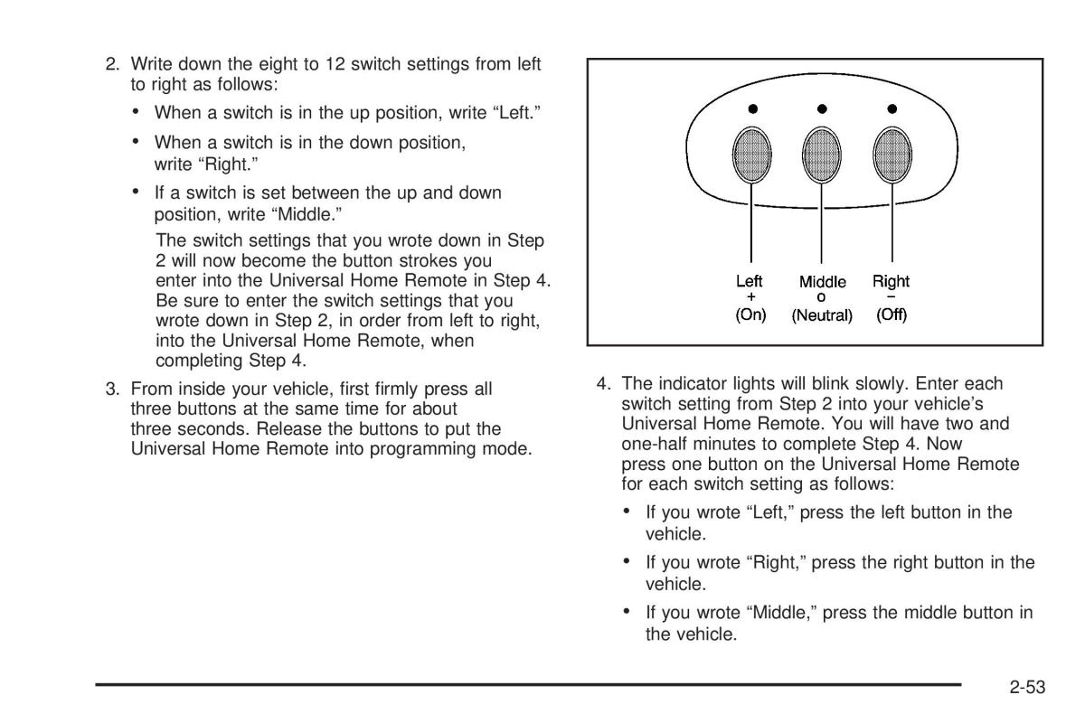 Chevrolet Corvette C5 owners manual / page 117