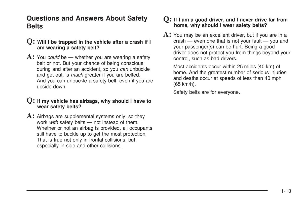 Chevrolet Corvette C5 owners manual / page 17