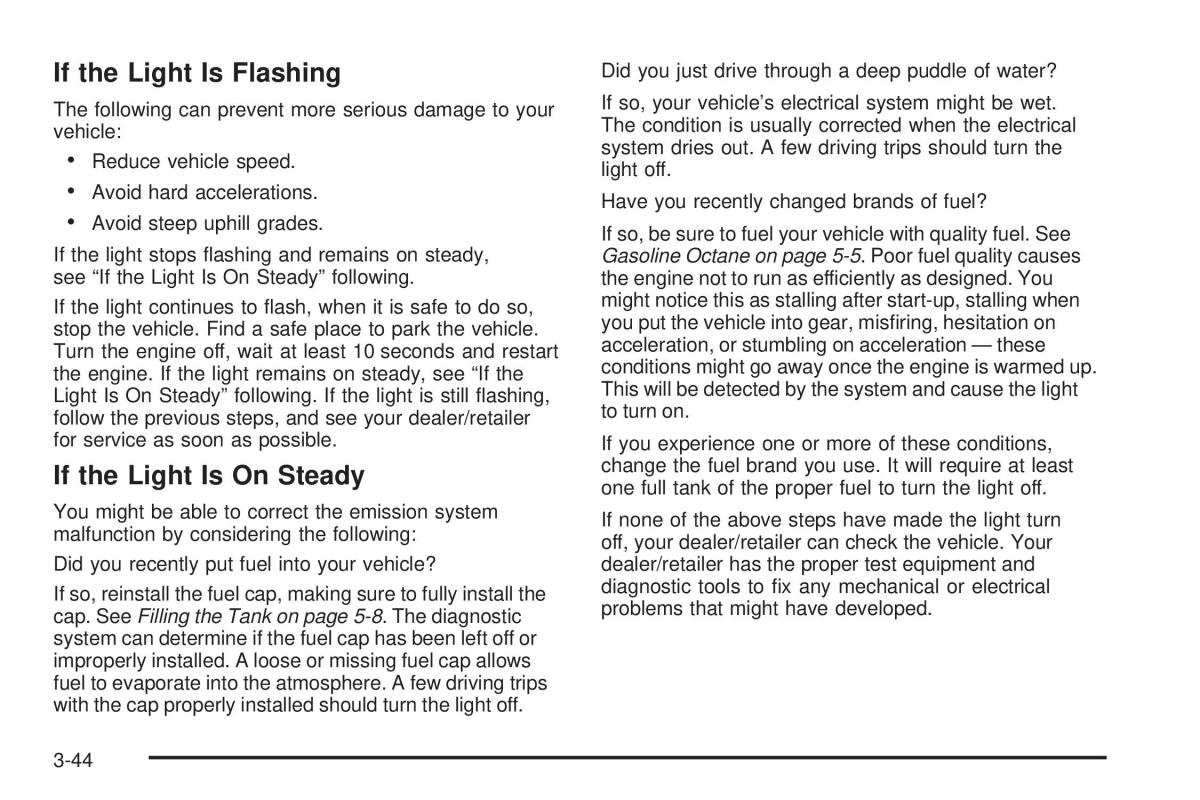 Chevrolet Corvette C5 owners manual / page 184