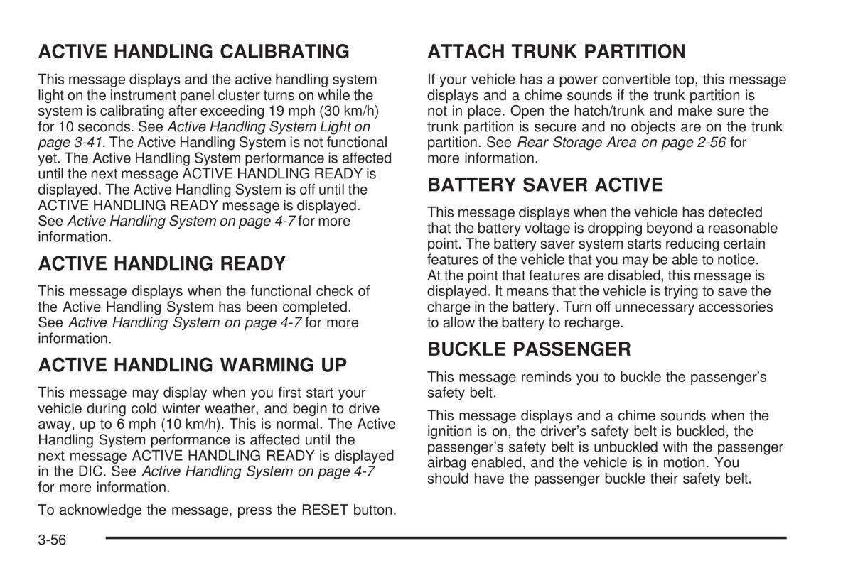 Chevrolet Corvette C5 owners manual / page 196