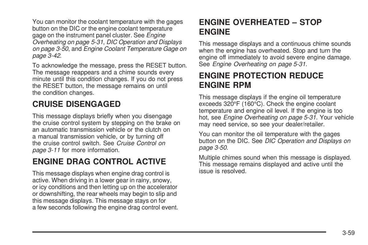 Chevrolet Corvette C5 owners manual / page 199