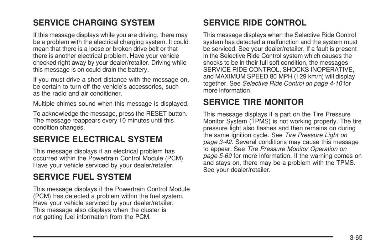 Chevrolet Corvette C5 owners manual / page 205