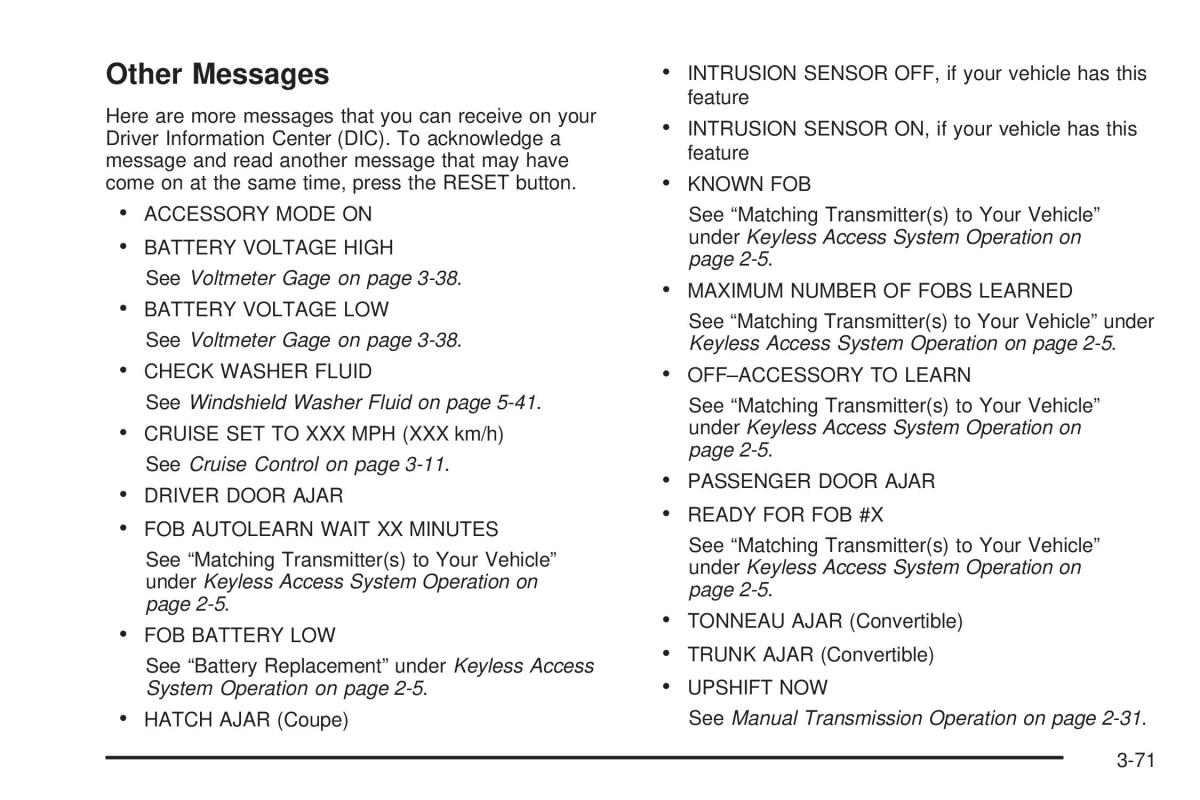 Chevrolet Corvette C5 owners manual / page 211