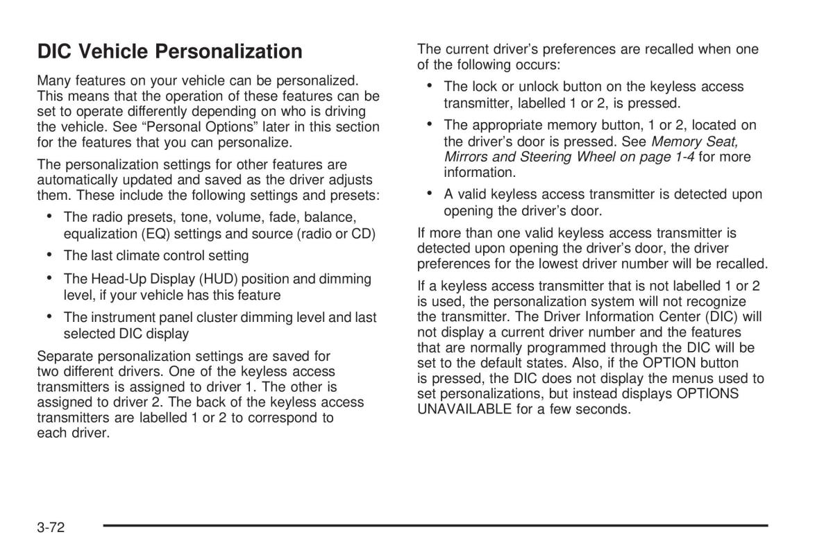 Chevrolet Corvette C5 owners manual / page 212