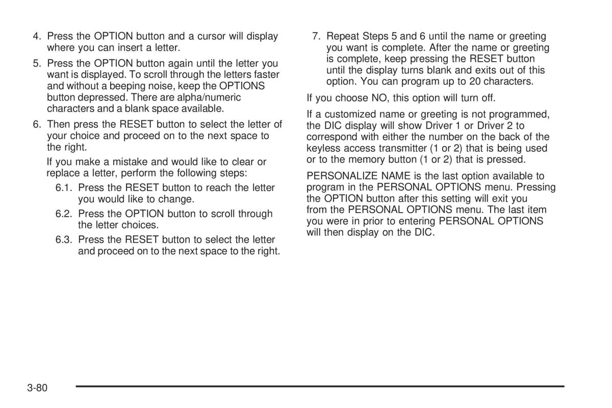 Chevrolet Corvette C5 owners manual / page 220