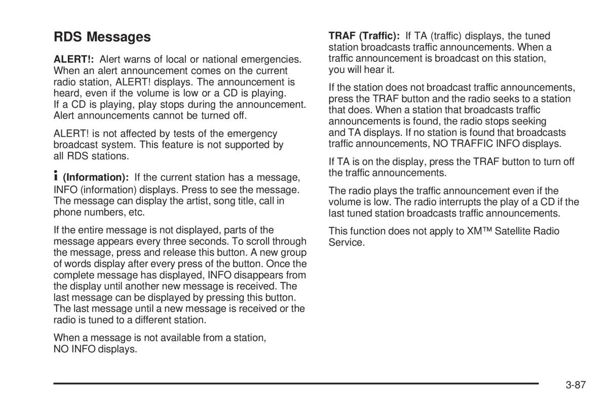 Chevrolet Corvette C5 owners manual / page 227