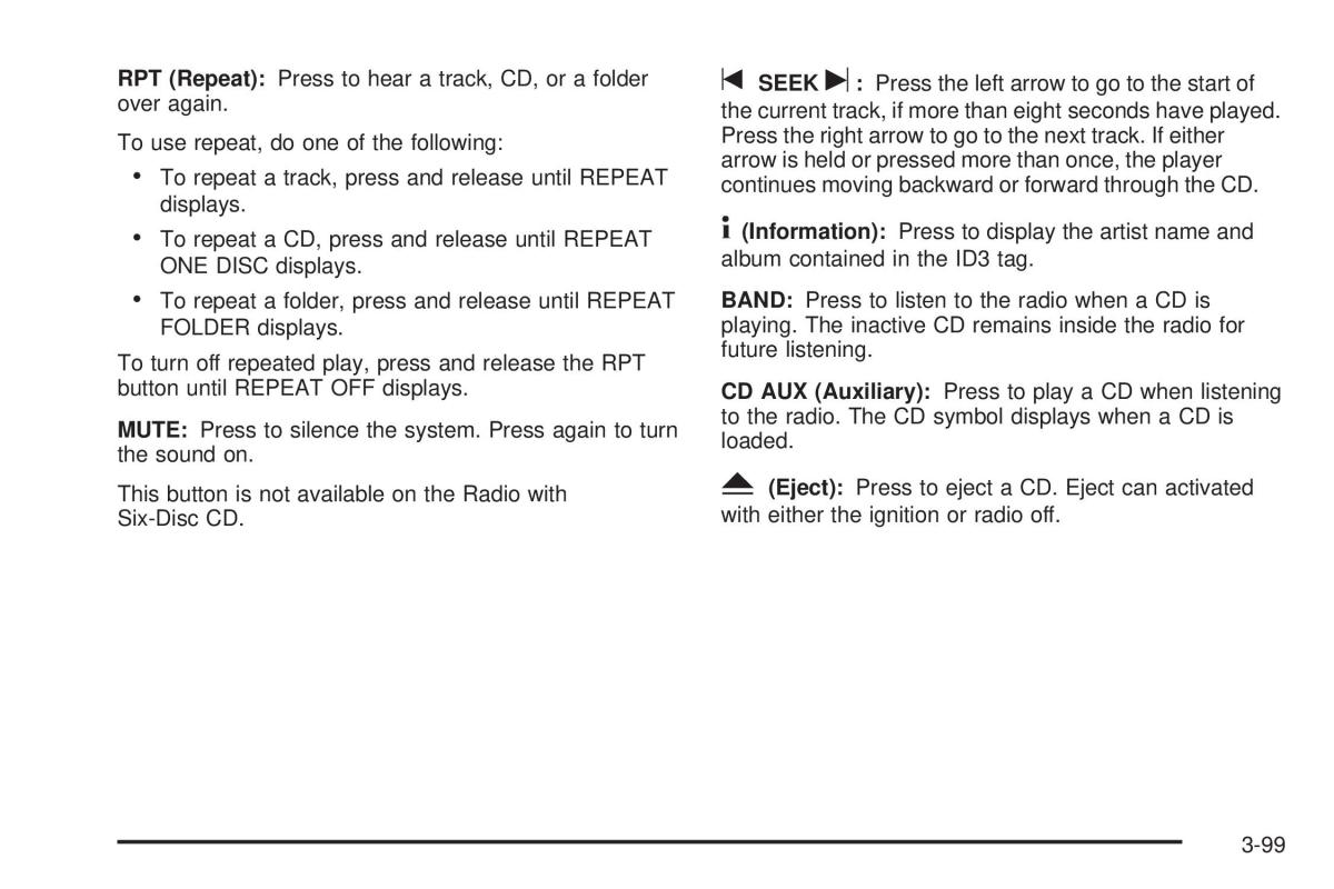 Chevrolet Corvette C5 owners manual / page 239