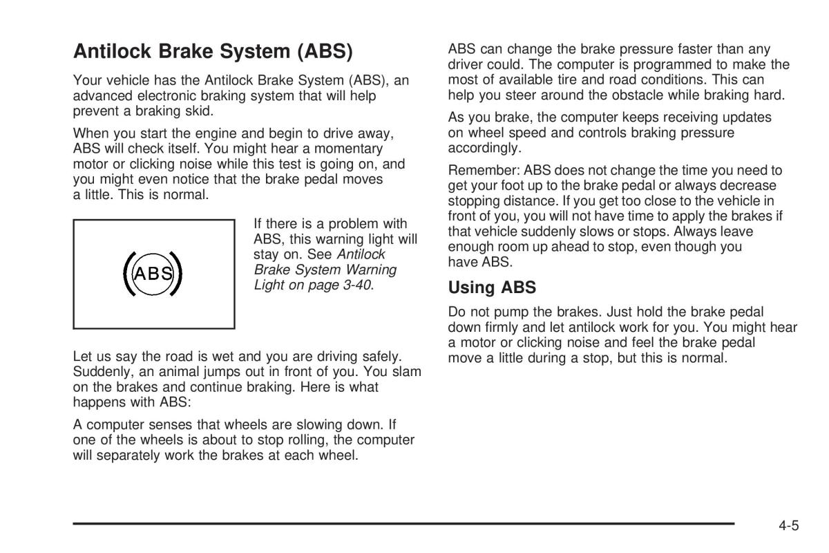 Chevrolet Corvette C5 owners manual / page 249