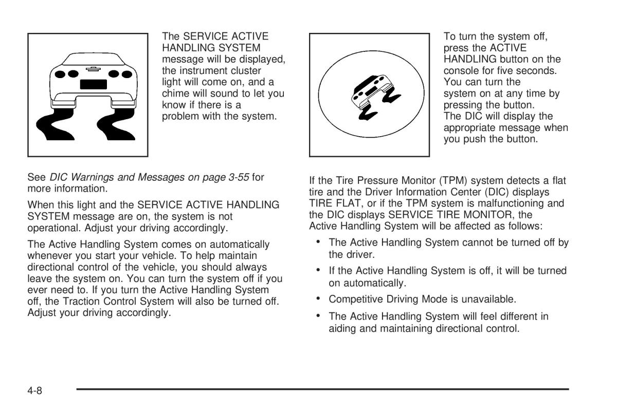 Chevrolet Corvette C5 owners manual / page 252