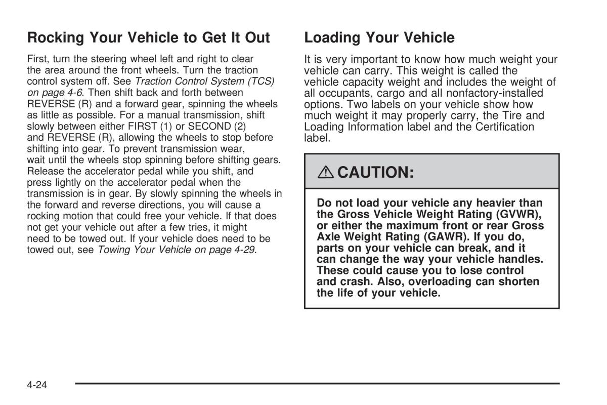 Chevrolet Corvette C5 owners manual / page 268