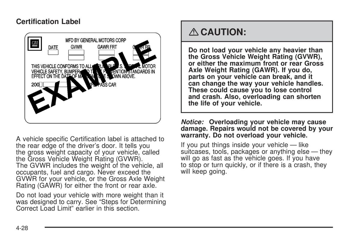 Chevrolet Corvette C5 owners manual / page 272