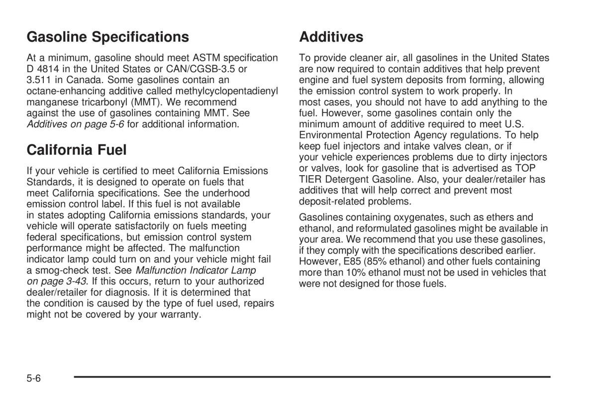 Chevrolet Corvette C5 owners manual / page 280