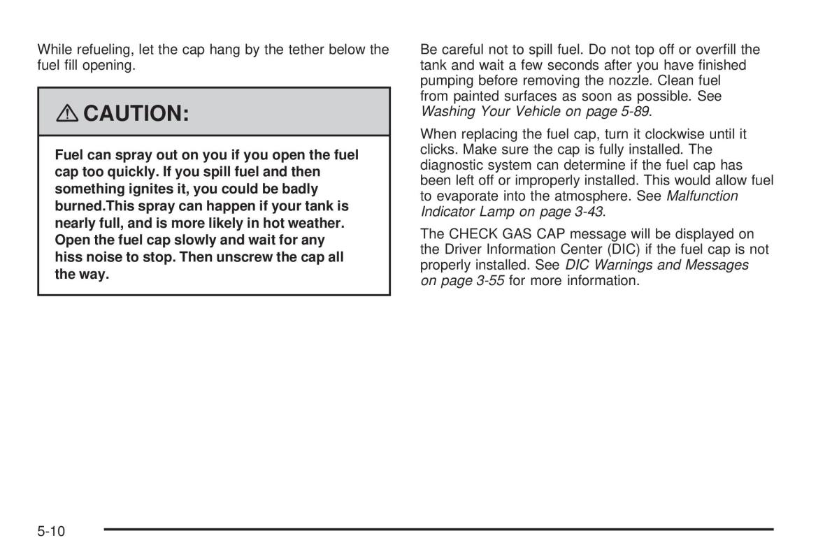 Chevrolet Corvette C5 owners manual / page 284