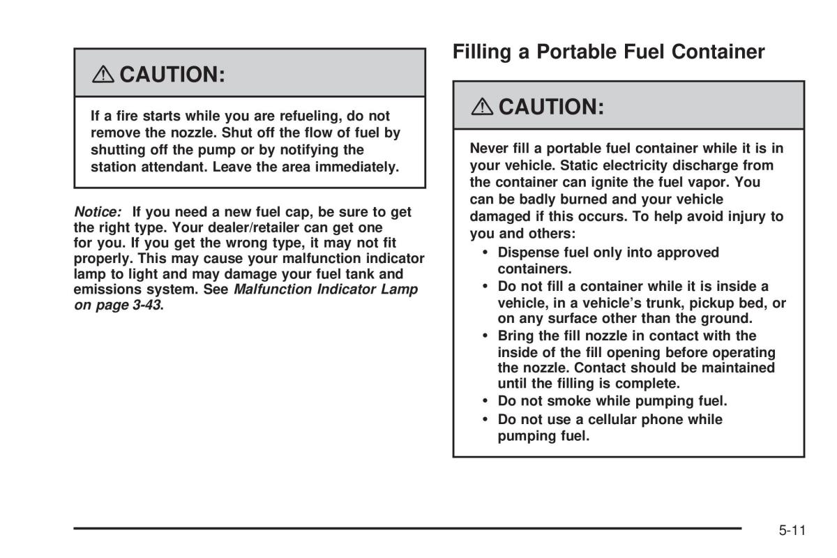 Chevrolet Corvette C5 owners manual / page 285