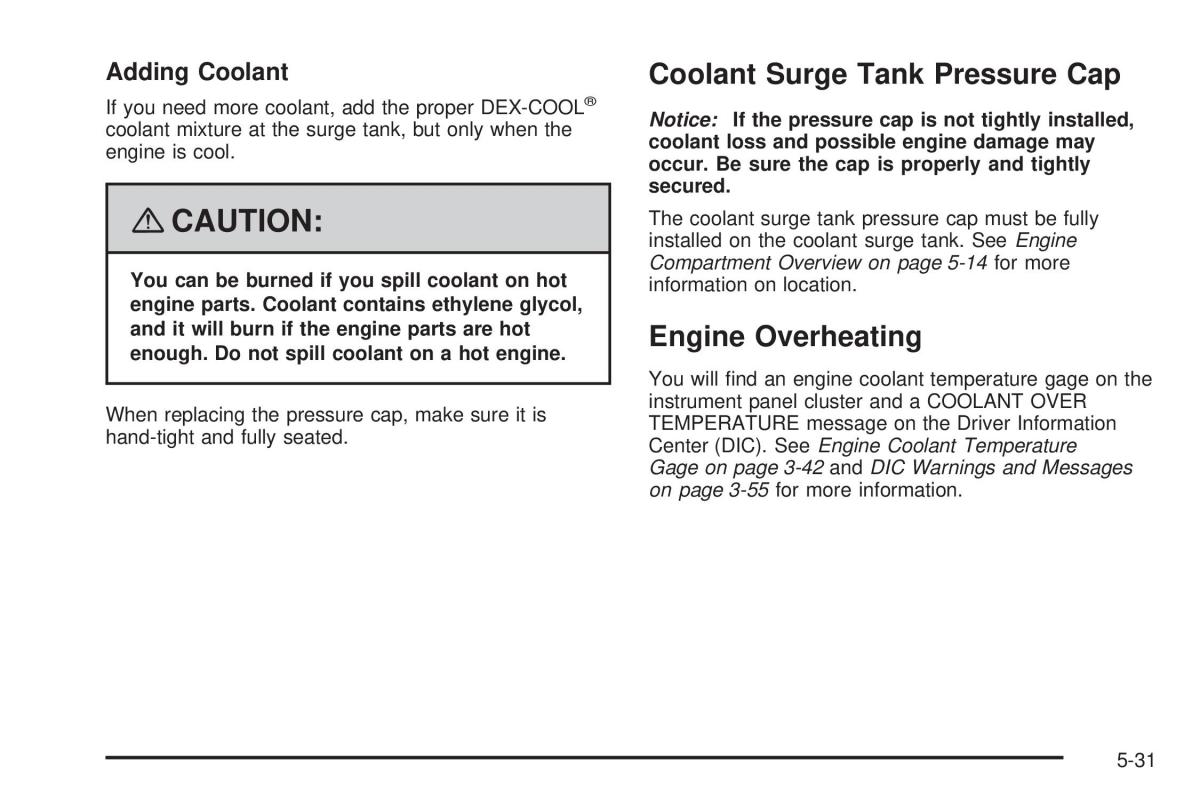 Chevrolet Corvette C5 owners manual / page 305