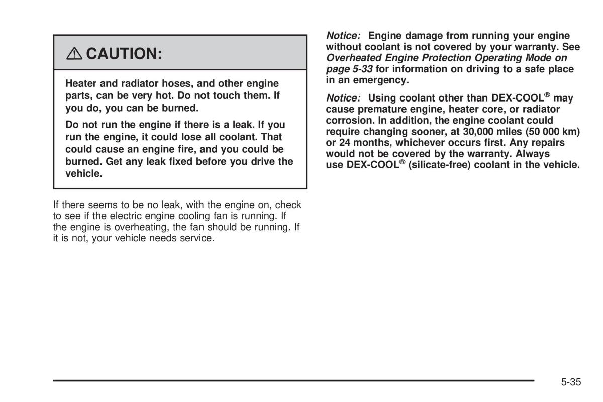 Chevrolet Corvette C5 owners manual / page 309