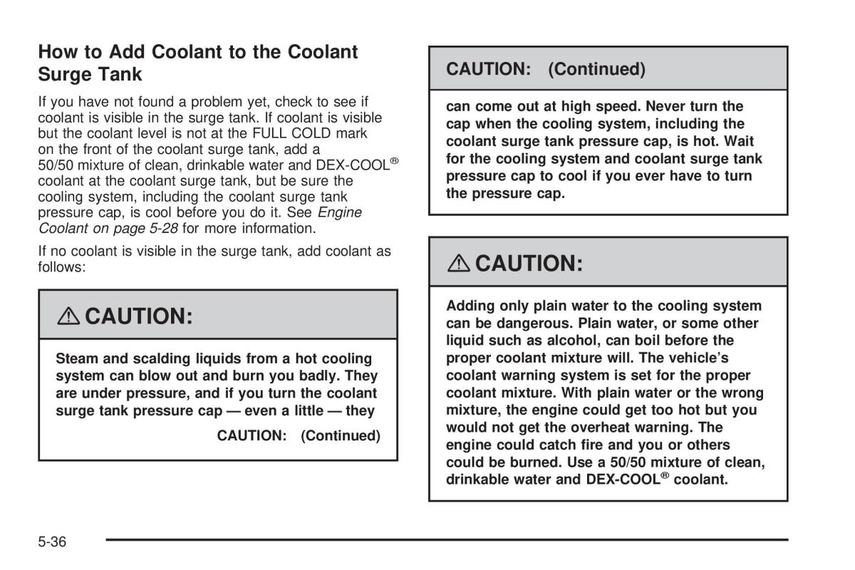 Chevrolet Corvette C5 owners manual / page 310