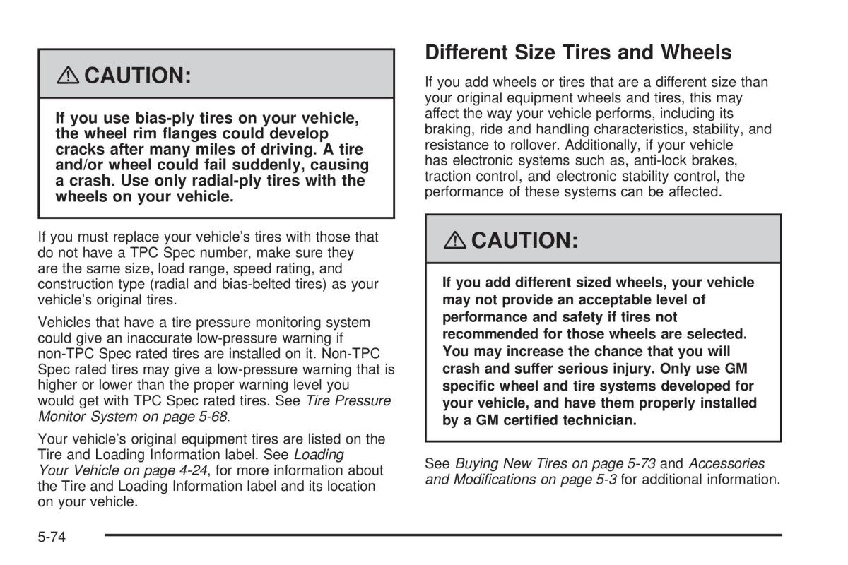 Chevrolet Corvette C5 owners manual / page 348