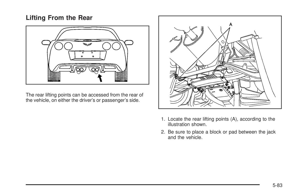 Chevrolet Corvette C5 owners manual / page 357