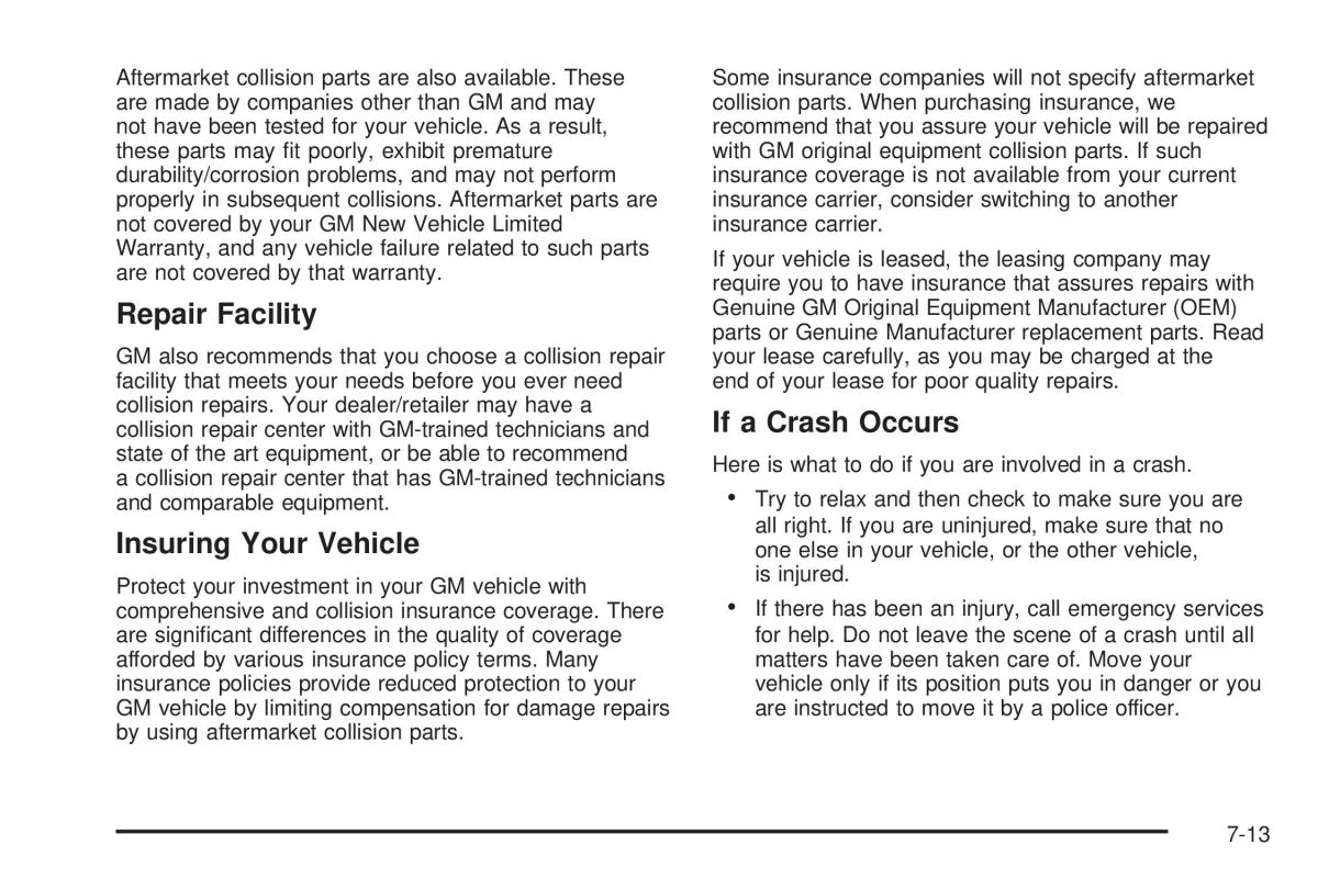 Chevrolet Corvette C5 owners manual / page 409