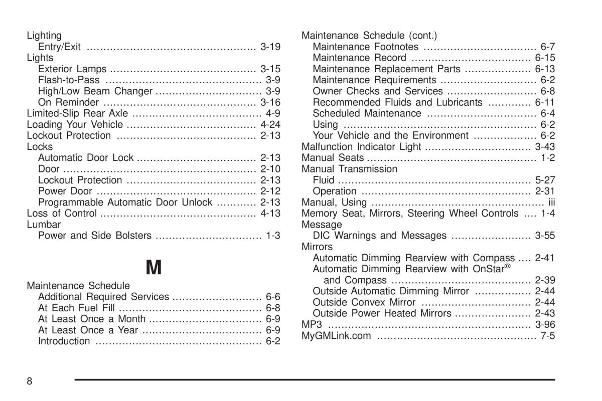 Chevrolet Corvette C5 owners manual / page 424