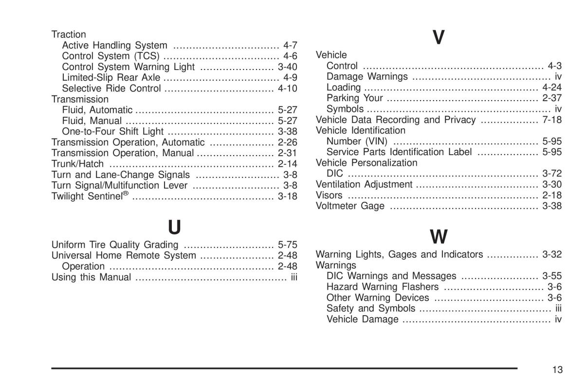 Chevrolet Corvette C5 owners manual / page 429