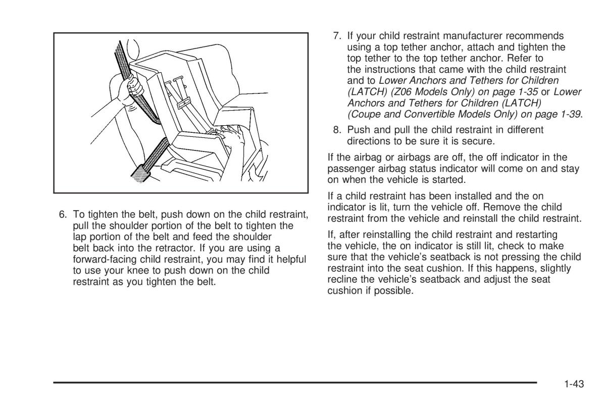 Chevrolet Corvette C5 owners manual / page 47