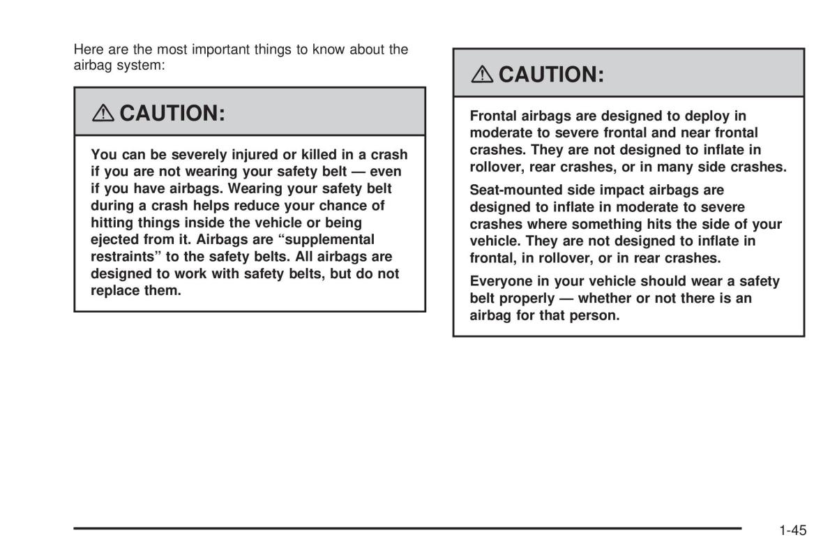 Chevrolet Corvette C5 owners manual / page 49