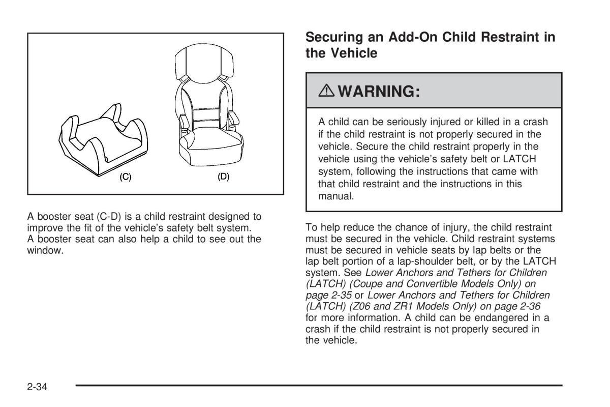 Chevrolet Corvette C6 owners manual / page 66