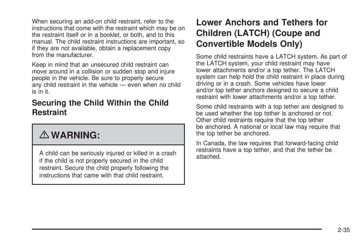 Chevrolet Corvette C6 owners manual / page 67