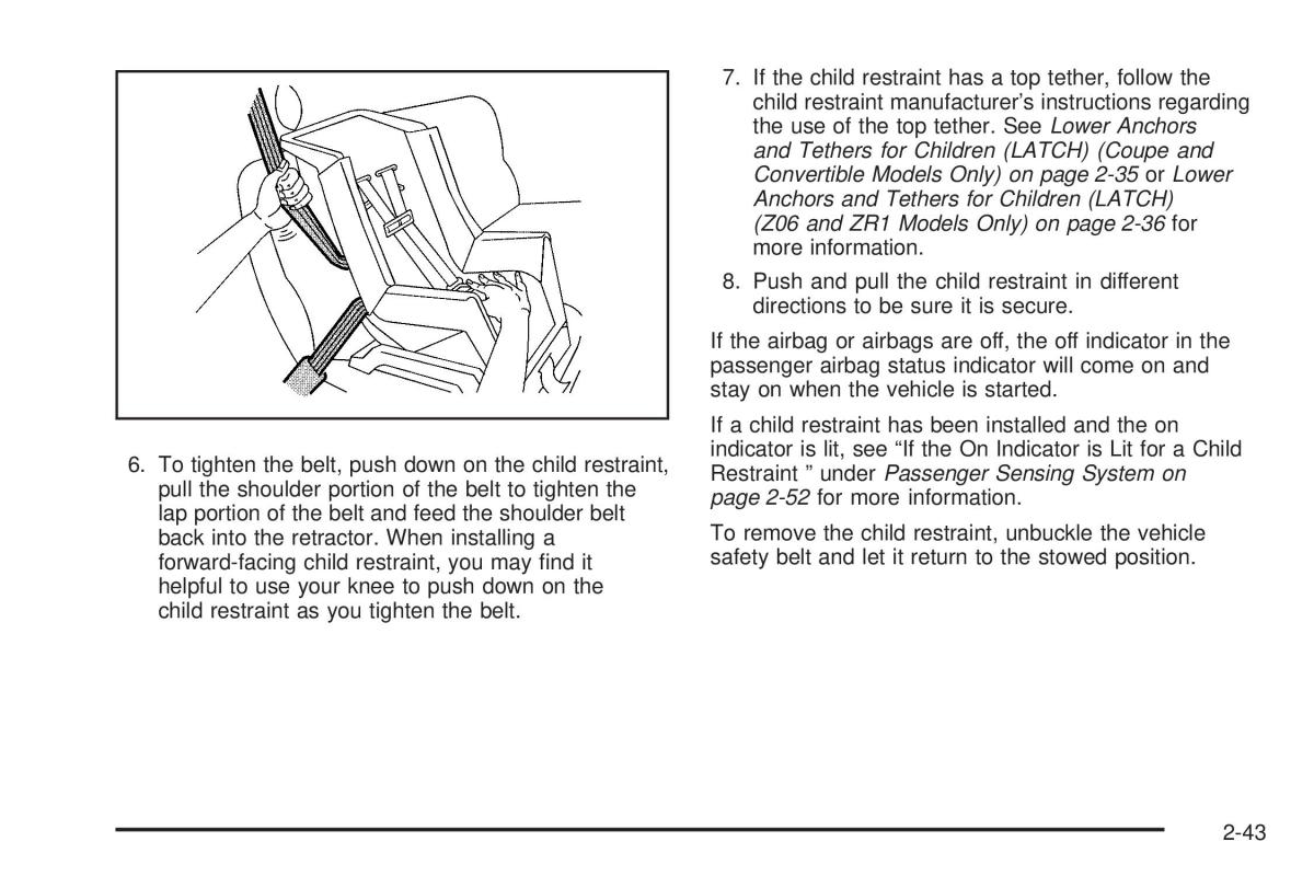 Chevrolet Corvette C6 owners manual / page 75