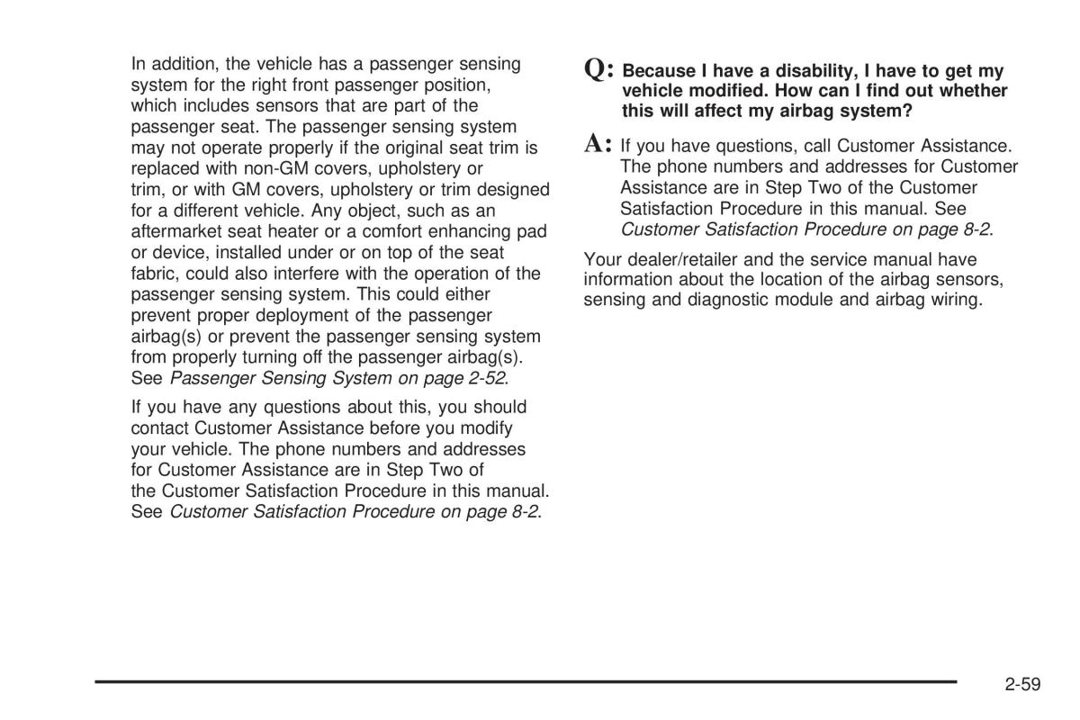 Chevrolet Corvette C6 owners manual / page 91