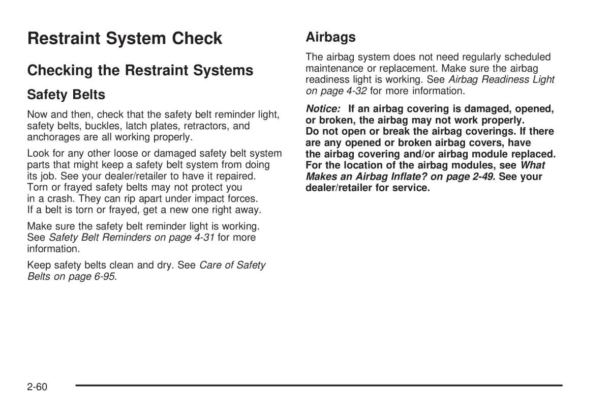 Chevrolet Corvette C6 owners manual / page 92