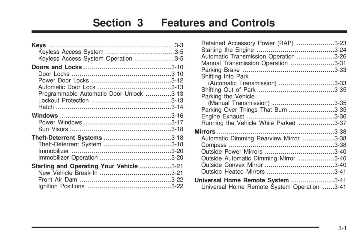 Chevrolet Corvette C6 owners manual / page 95