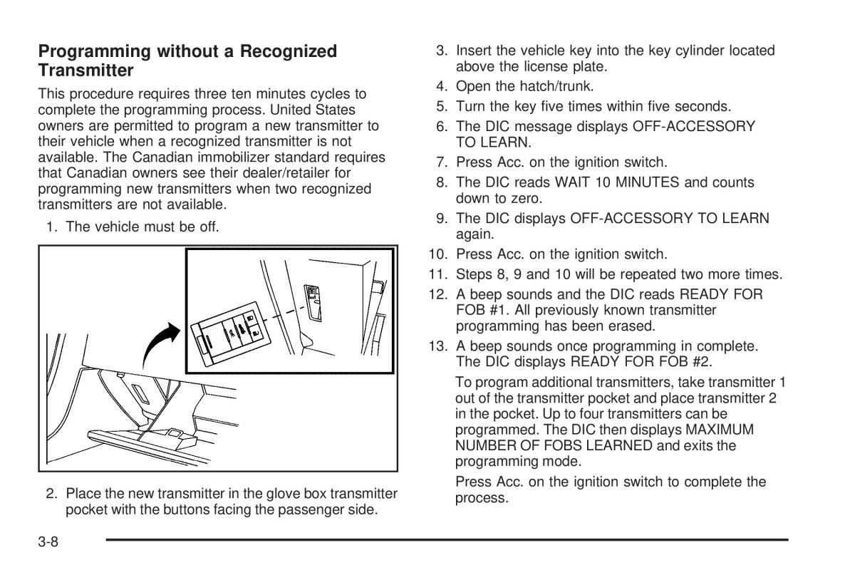 Chevrolet Corvette C6 owners manual / page 102