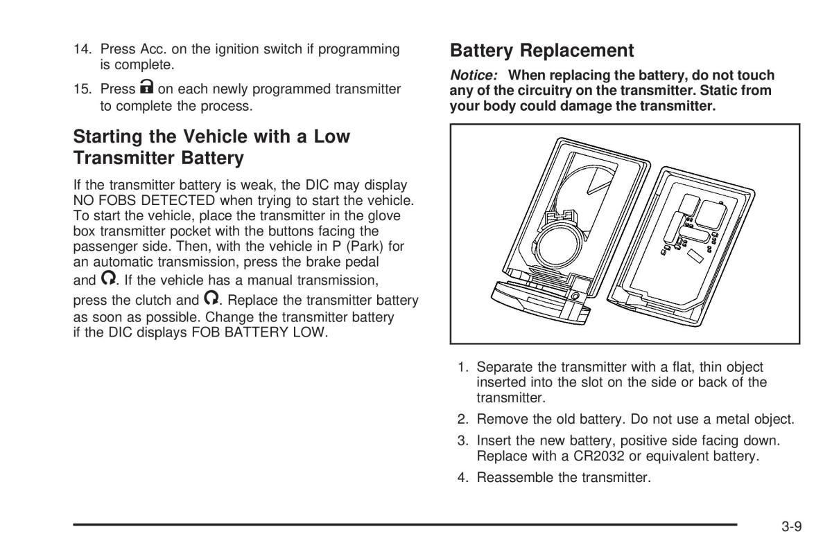 Chevrolet Corvette C6 owners manual / page 103