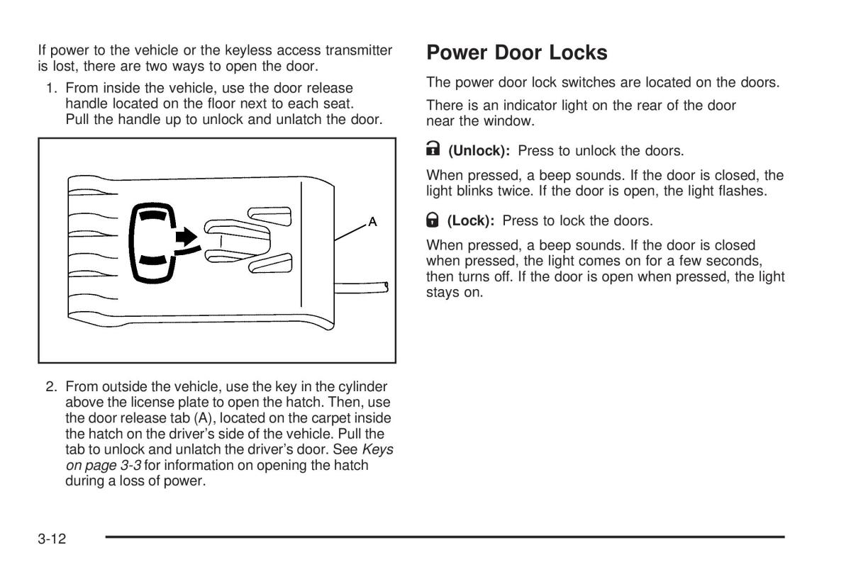 Chevrolet Corvette C6 owners manual / page 106