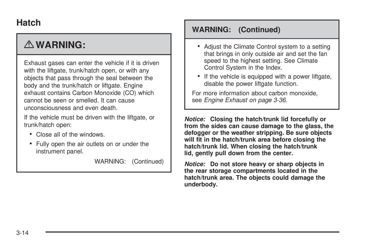 Chevrolet Corvette C6 owners manual / page 108