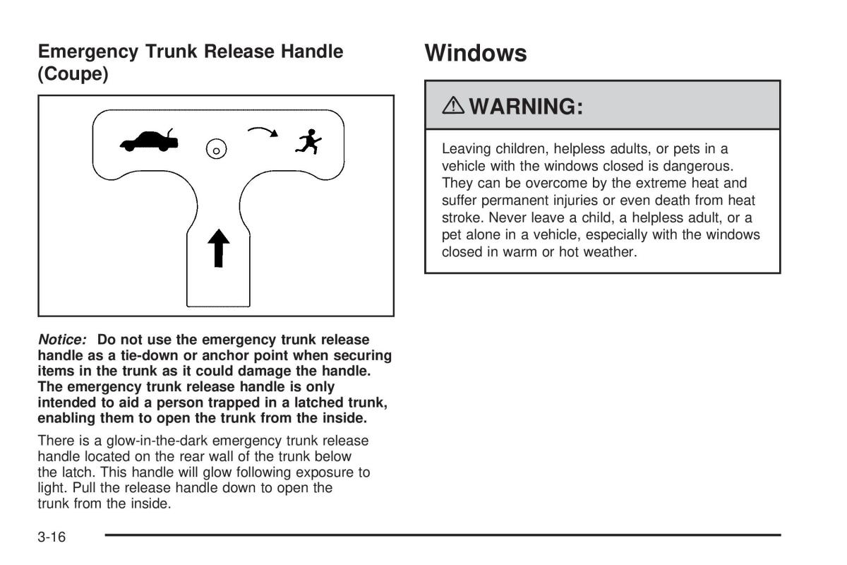 Chevrolet Corvette C6 owners manual / page 110