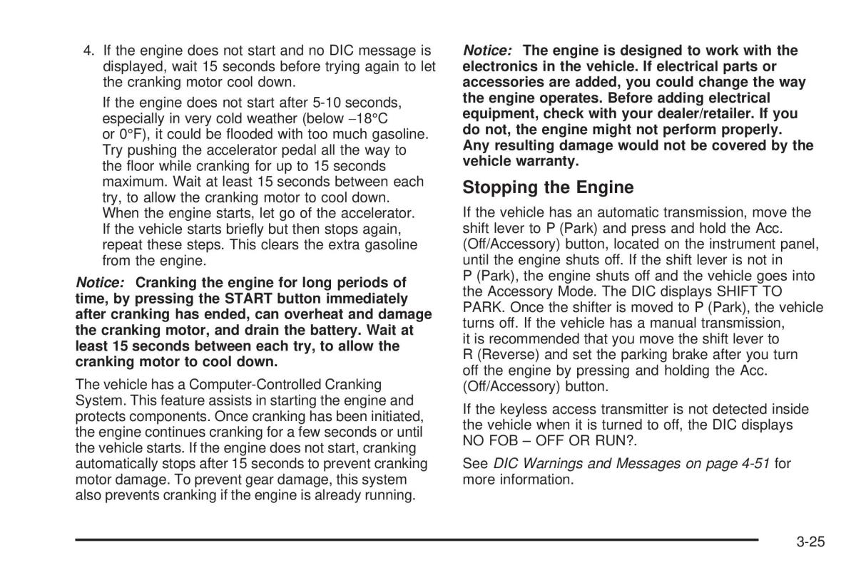 Chevrolet Corvette C6 owners manual / page 119