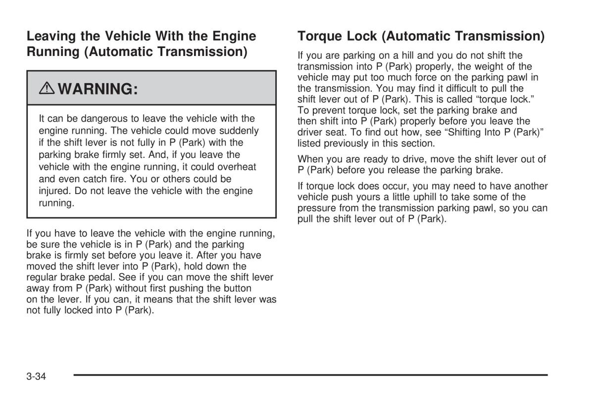 Chevrolet Corvette C6 owners manual / page 128